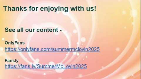 summermclovin2025 @ chaturbate on 20250728