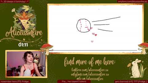 aliceisonfire @ myfreecams on 20231118