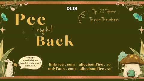 aliceisonfire @ myfreecams on 20231125